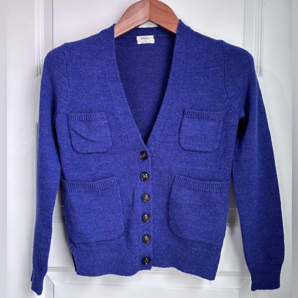 Purple Blue Cardigan Sweater Wallace by Madewell Alpaca Wool Blend